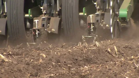 Seeder planting crops Stock Footage 39672974