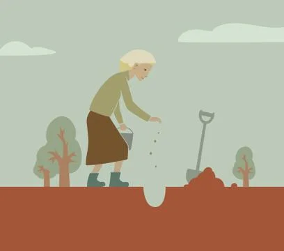 Seeding Stock-Illustration