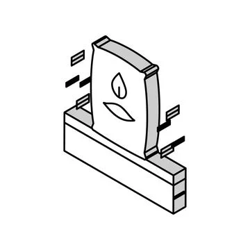 Seeding organic soil isometric icon vector illustration Illustrazione stock