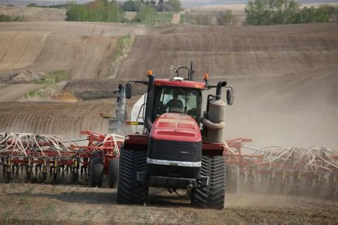 Seeding in Saskatchewan 스톡 사진