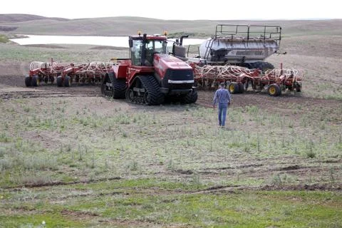 Seeding in Saskatchewan Stock Photos