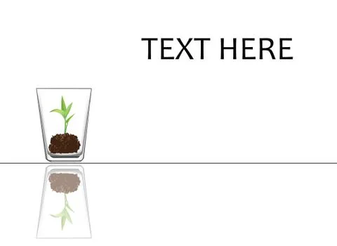 Seedling in a glass Illustration
