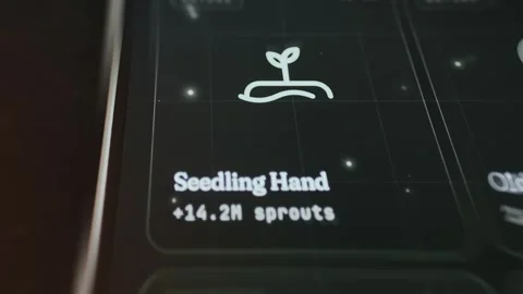 Seedling Hand metric with a value of 14.2M sprouts Stock Footage 335921436