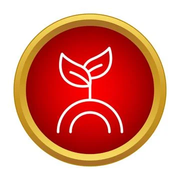 Seedling icon representing growth, environment, and ecology Stock Illustration