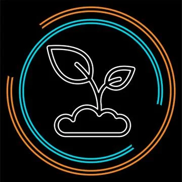 Seedling icon vector, growing tree, green agriculture Illustration