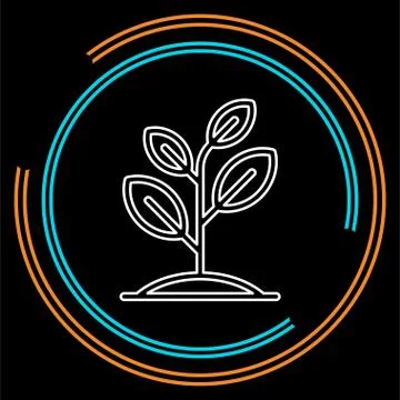 Seedling icon vector, growing tree, Illustration