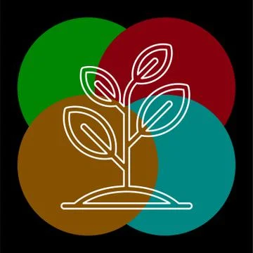 Seedling icon vector, growing tree, Illustration