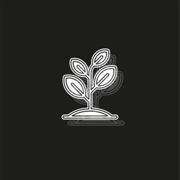 Seedling icon vector, growing tree, green agriculture Illustrazione stock