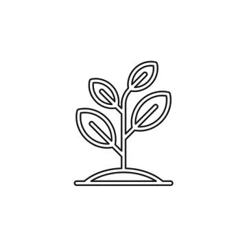 Seedling icon vector, growing tree, Illustrazione stock