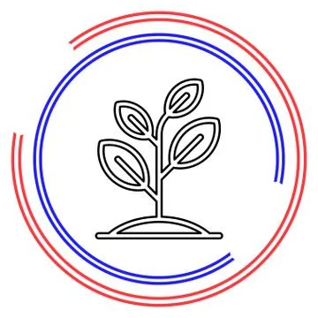 Seedling icon vector, growing tree, Illustration