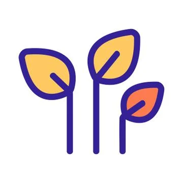 Seedling icon vector. Isolated contour symbol illustration Illustration