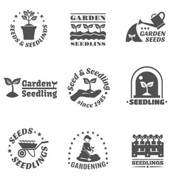 Seedling Label Set Illustration