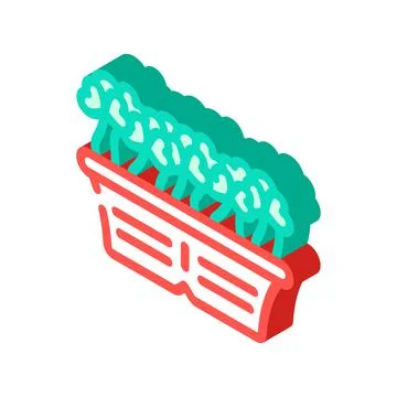 Seedling radish isometric icon vector illustration Illustration