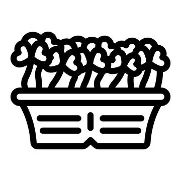 Seedling radish line icon vector illustration Illustration