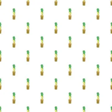 Seedling sprout growing pattern on white background Stock Illustration