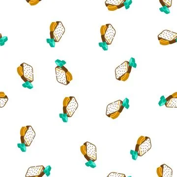 Seedling tablet peat isometric icon seamless pattern Illustrazione stock
