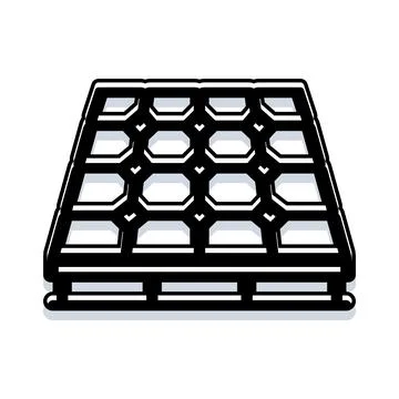 Seedling tray promoting plant germination and organic growth Stock Illustration