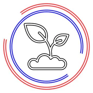 Seedling vector icon Illustration