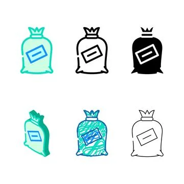 Seeds bag color icon vector symbol range 스톡 일러스트