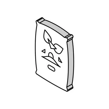Seeds bag isometric icon vector illustration 스톡 일러스트