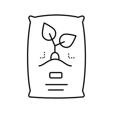 Seeds bag line icon vector illustration 스톡 일러스트