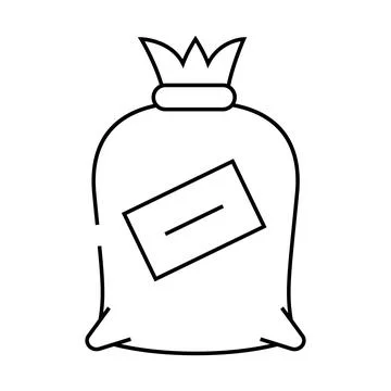 Seeds bag line icon vector symbol illustration イラスト素材
