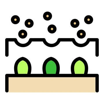 Seeds germinating below ground while receiving water and nutrients from above Ilustración de archivo