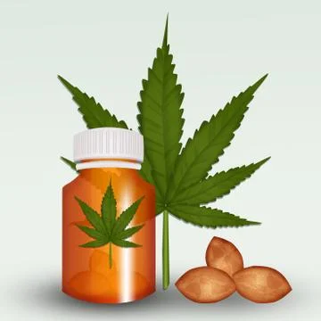 Seeds of marijuana Stock Illustration