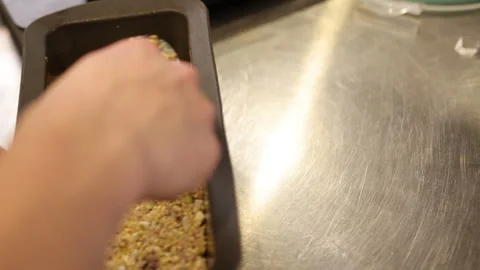 Seeds mixture, spoon mixture, homemade dish Stock Footage 297378043