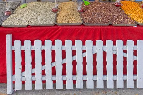Seeds Nuts Stall Stock Photos