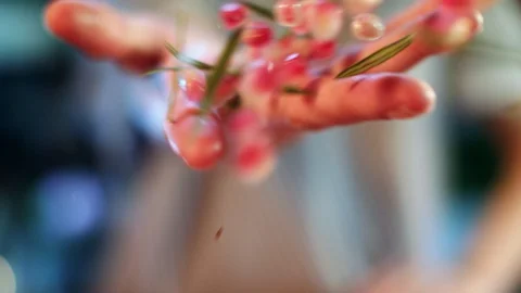 Seeds of pomegranate Stock Footage 129150927