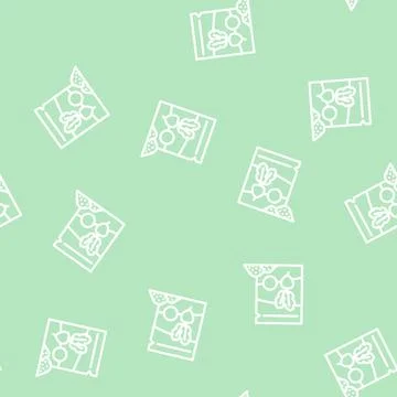 Seeds radish line vector seamless pattern 스톡 일러스트