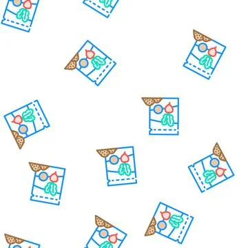 Seeds radish vector seamless pattern 스톡 일러스트