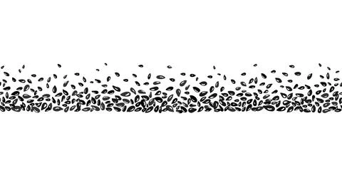 Seeds seamless pattern. Sesame border Vector print Stock Illustration