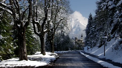 Seefeld castle in winter, Austria Stock Footage 102261342