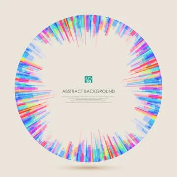 Seeing inside of the colorful lines pattern background. Abstract of business. Stock-Illustration