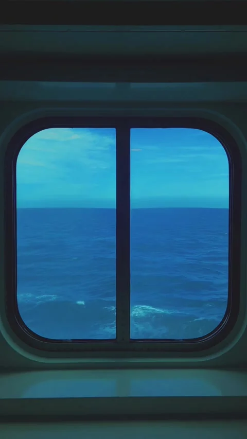 Seeing wave from cruise window Video stock 258093486