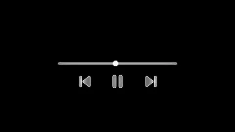 Seek bar animation for video or music players Stock Footage 303069590