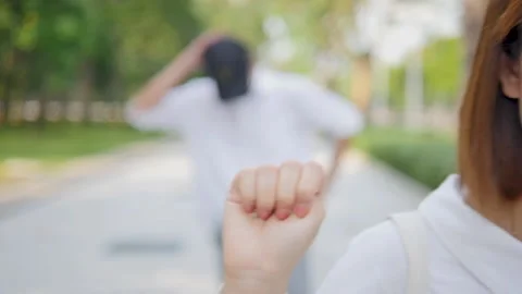 Seek help from physical abuse or when threatened Stock Footage 171866272