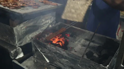Seekh-Kebab-Stall Stock Footage 236969915