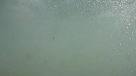 Seeking help in the sea, lack of air. Video stock 159074033
