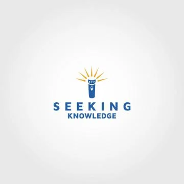 Seeking knowledge education vector logo design template idea Stock Illustration