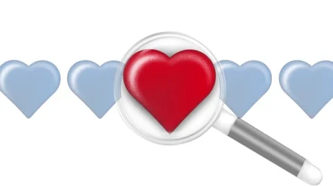 Seeking Magnifier for Heart Stock Footage 49162567