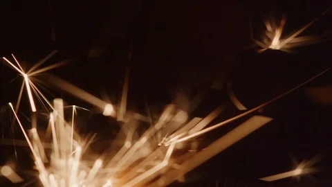 Seemless looping sparks from a bomb or dynamite fuse in super close up Stock Footage 123986378