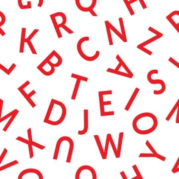 Seemless pattern letters Stock Illustration