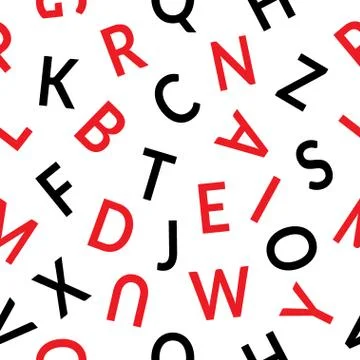 Seemless pattern letters Stockillustratie