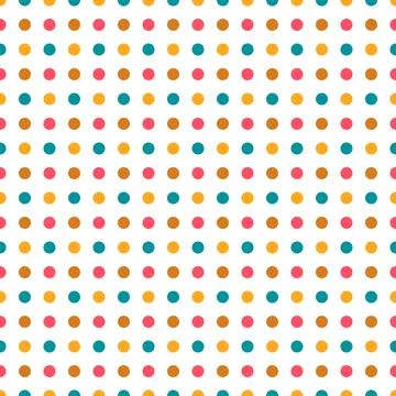 Seemless pattern with polka dots Stock Illustration