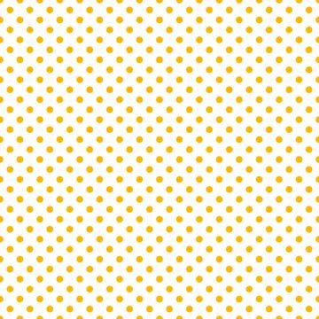 Seemless pattern with yellow polka dots Stock Illustration