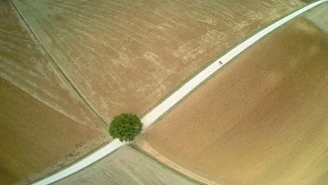 Seen from the drone on the via Francigena Stock Footage 92499794