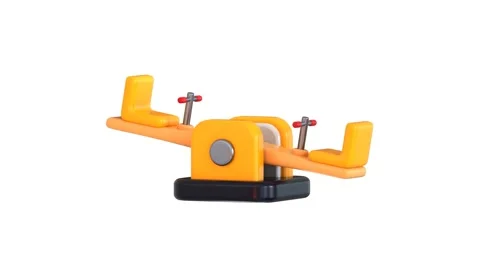 Seesaw icon animation 3d render concept of playground park outdoor activities Stock-Footage 314738344
